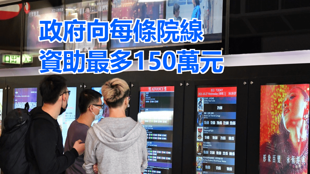 第五輪「防疫抗疫基金」下的「電影院資助計劃」由明日至1月31日接受申請。資料圖片