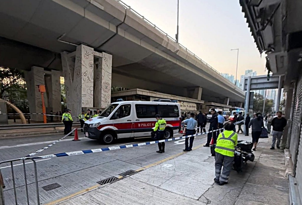 警員封鎖現場調查。fb：馬路的事討論區