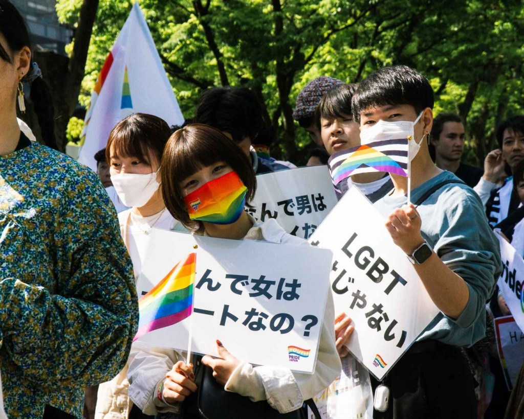 今年較早前，東京民眾參加遊行，支持性小眾爭取權益。網上圖片