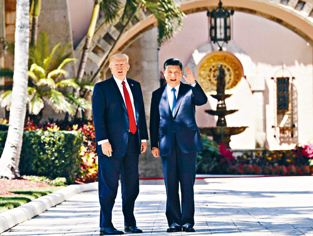 特朗普提到2017年同習近平在佛羅里達州海湖莊園會晤。