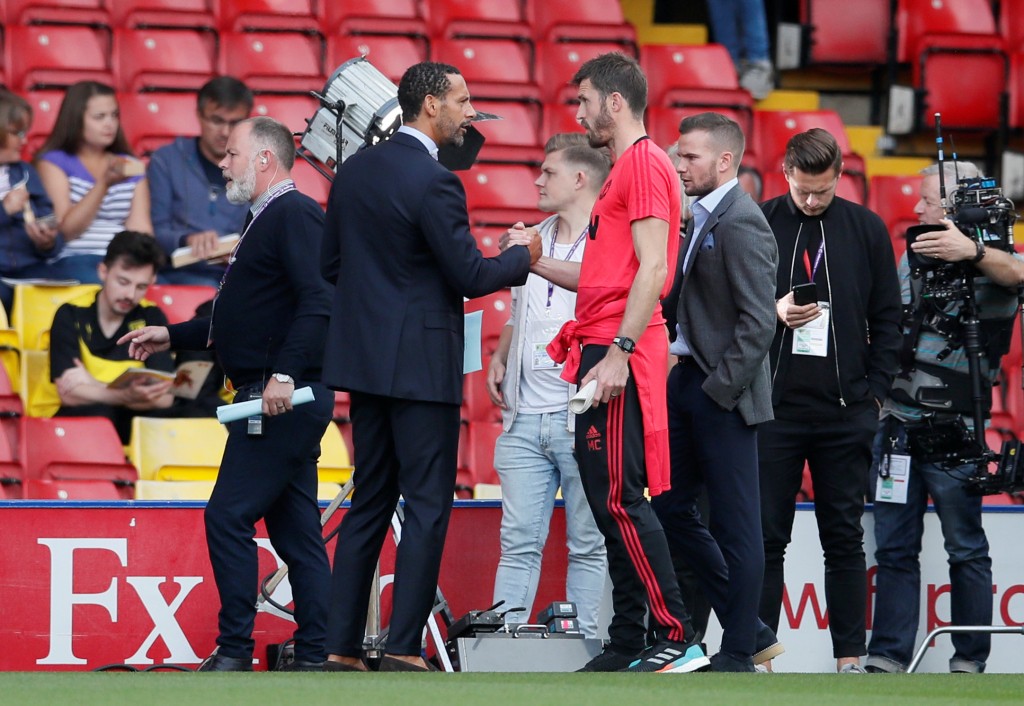 里奧費迪南和卡域克是多年隊友。路透社