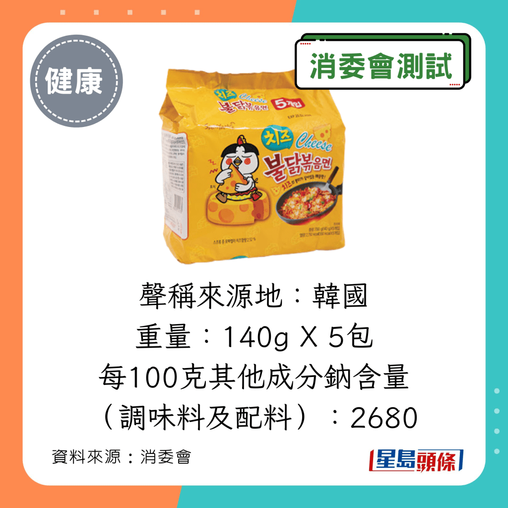 三養 辣雞味芝士撈麵