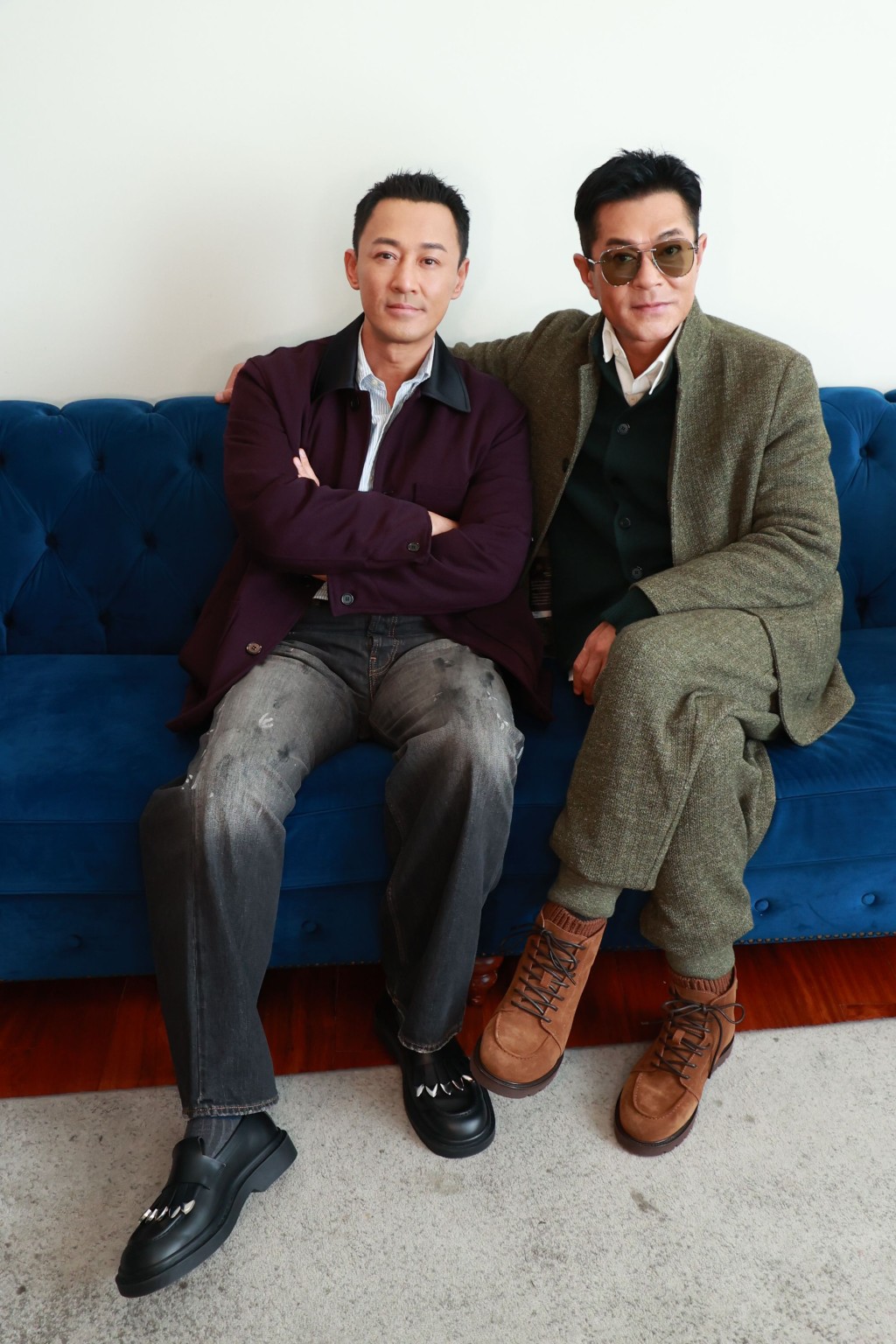 林峰、古天乐受访，宣传电影《寻秦记》。