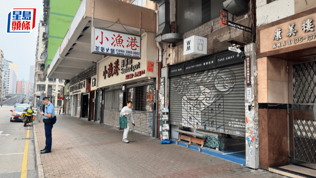 康美樓老翁墮樓。梁國峰攝