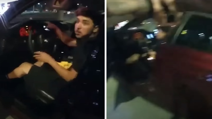 德州聖安東尼奧市一名黑人在車上吃漢堡包時遭警員槍擊重傷,涉事警員被革職並已起訴。網上影片截圖