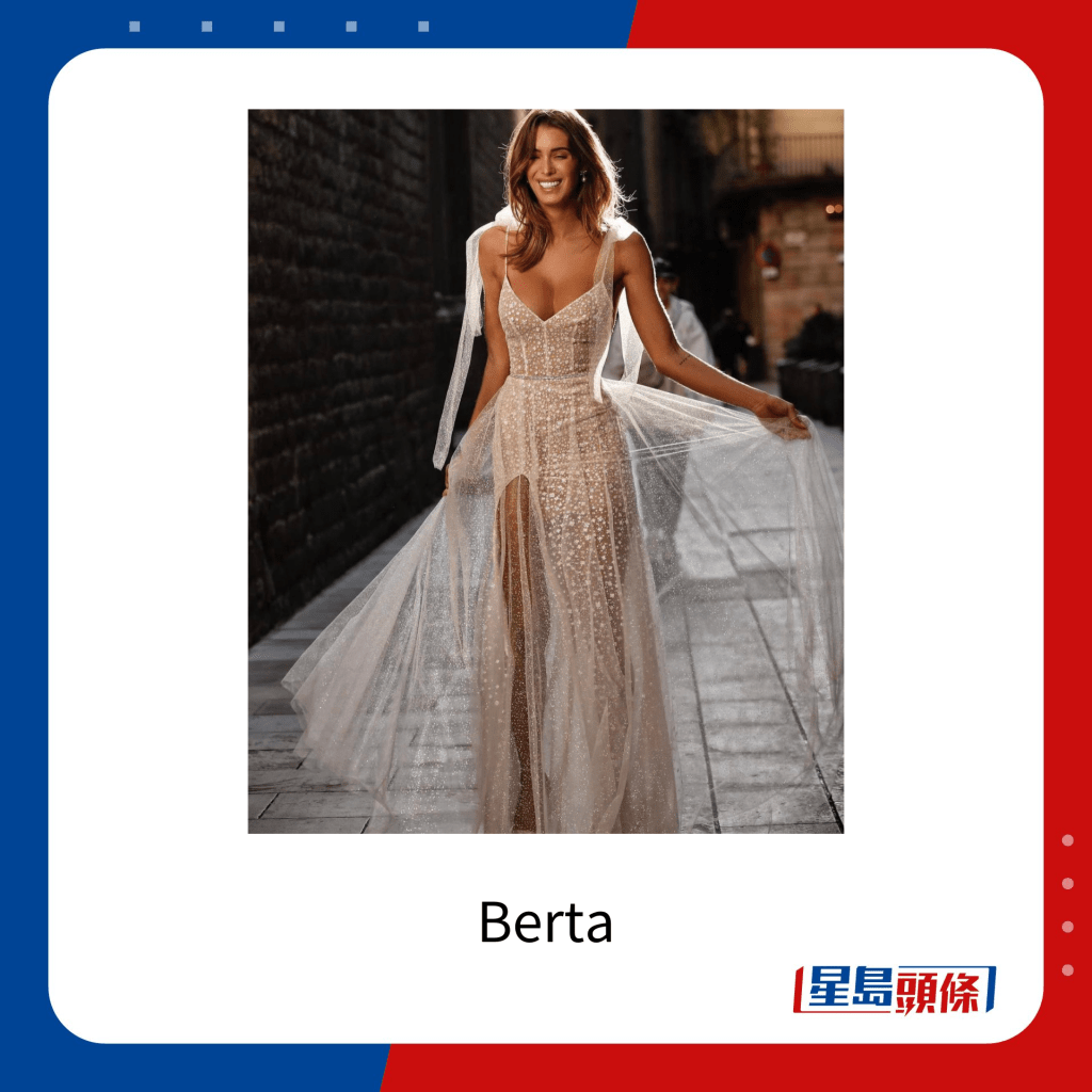 何依婷所穿的晚装出自以色列婚纱品牌Berta。  ​
