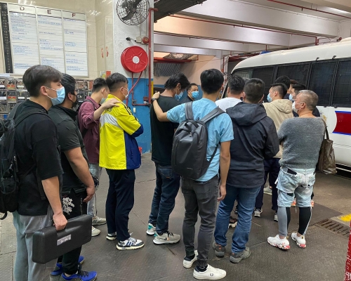 部分被捕人士。