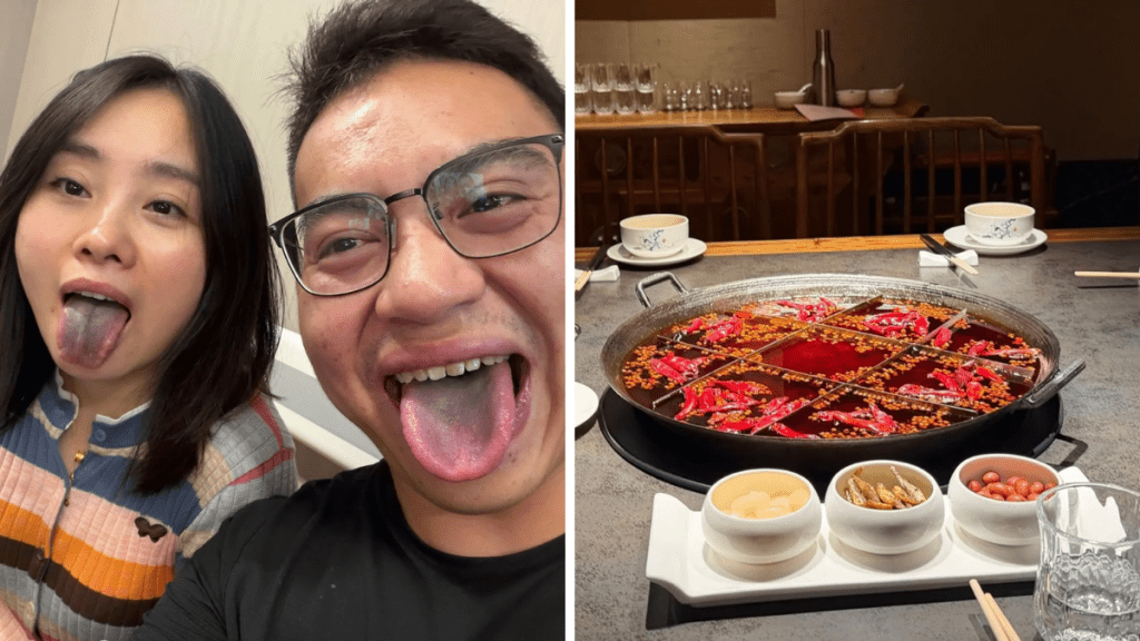 重慶4名食客吃2千蚊火鍋後驚覺脷苔驚變黑。抖音@于連