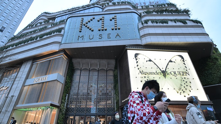 K11 MUSEA表示取消口罩令後全日消費額及客流分別增加1.5倍及1.2倍。資料圖片