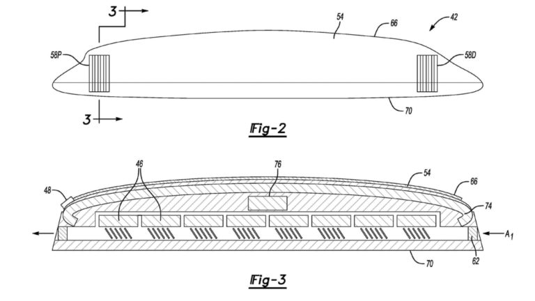 申请文件显示备用电池设计成车顶的行李箱模样，密封设计可避免雨水或沙尘进入。