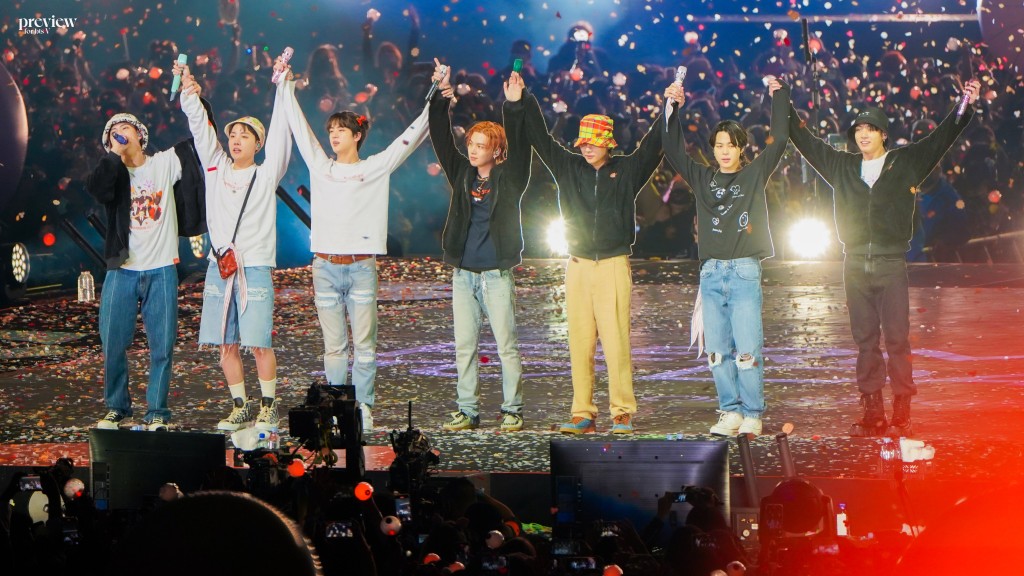 BTS今次的「PTD ON STAGE LA」演唱會,4場SoFi Stadium公演,入場人次214,000。
