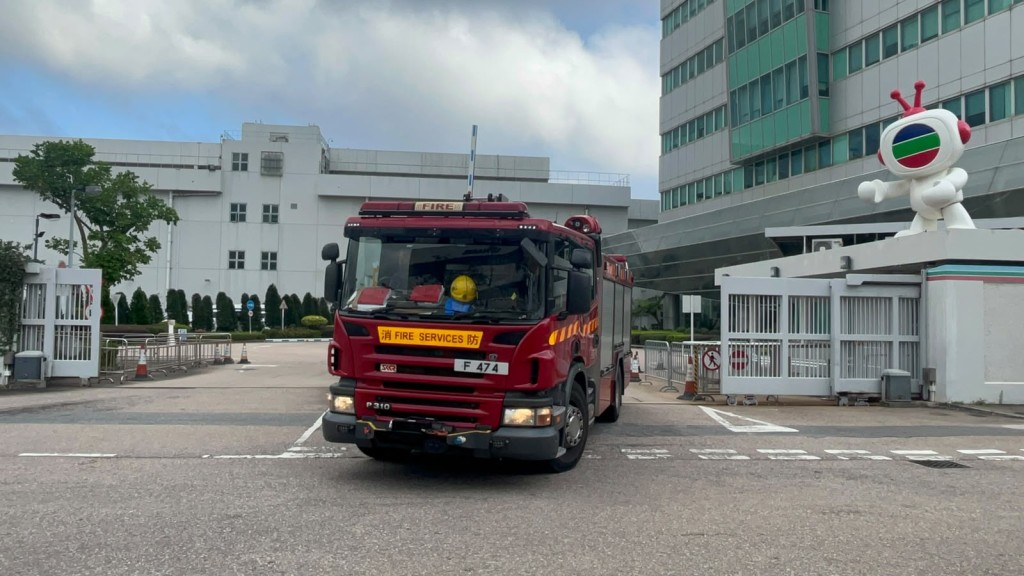 現場為將軍澳TVB電視城。楊偉亨攝 現場為將軍澳TVB電視城。楊偉亨攝