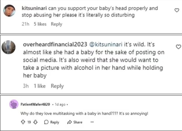 霍奇斯發布抱嬰照後捱批。網圖 霍奇斯發布抱嬰照後捱批。網圖