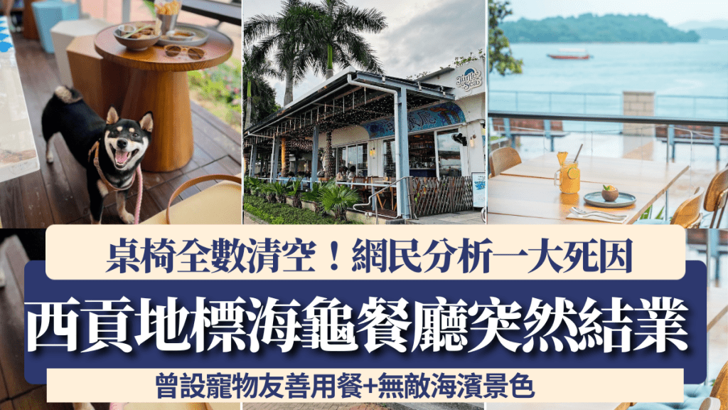 西貢海龜餐廳突宣佈結業!桌椅全數清空 曾設寵物友善用餐區 網民分析結業一大原因