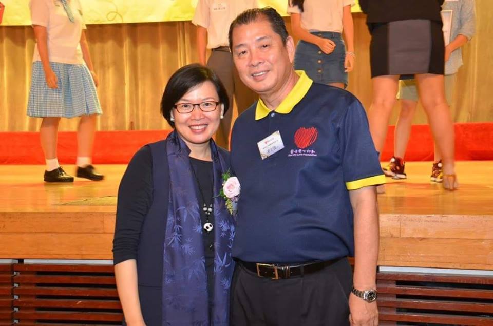 凌志強與許曉暉合照 。凌志強FB圖片