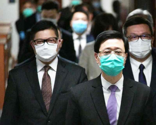 鄧炳強(左)及李家超均指事件公眾自有判斷。