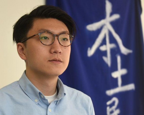 首被告梁天琦繼續岀庭自辯。資料圖片