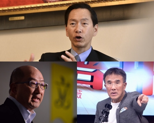 谭志源(左下)及田北辰(右下)当选，陈智思(上)成票王。