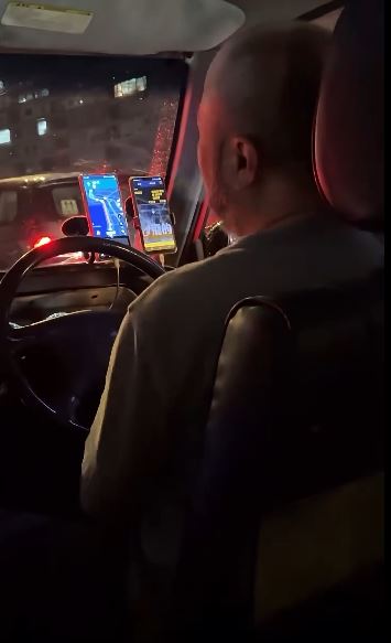司機繼續吞雲吐霧。fb「車cam L（香港群組）」影片截圖