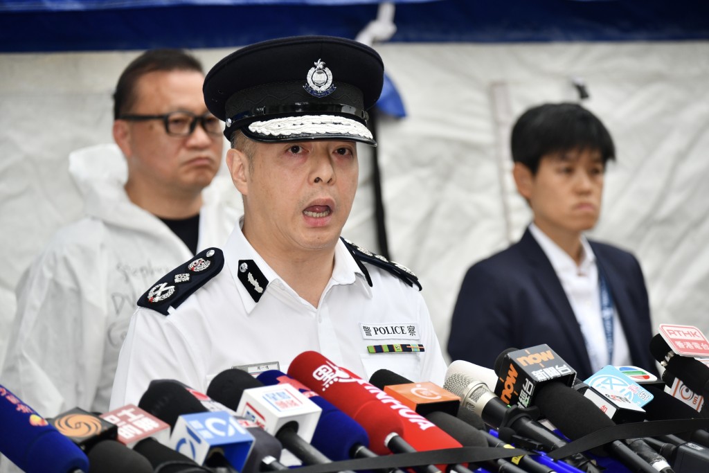 警務處處長周一鳴今日（12月3日）見記者交代最新進展。盧江球攝