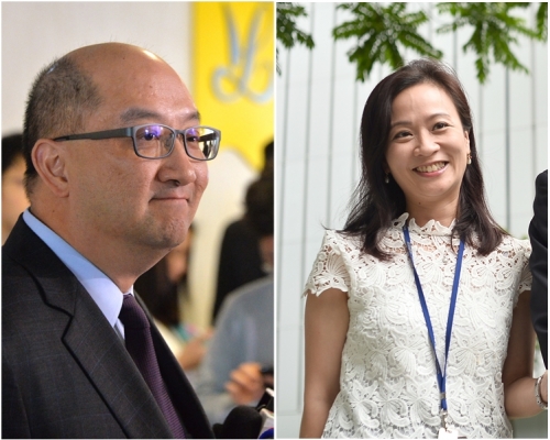 譚志源（左）及陳凱欣都獲批准離任後再就業。