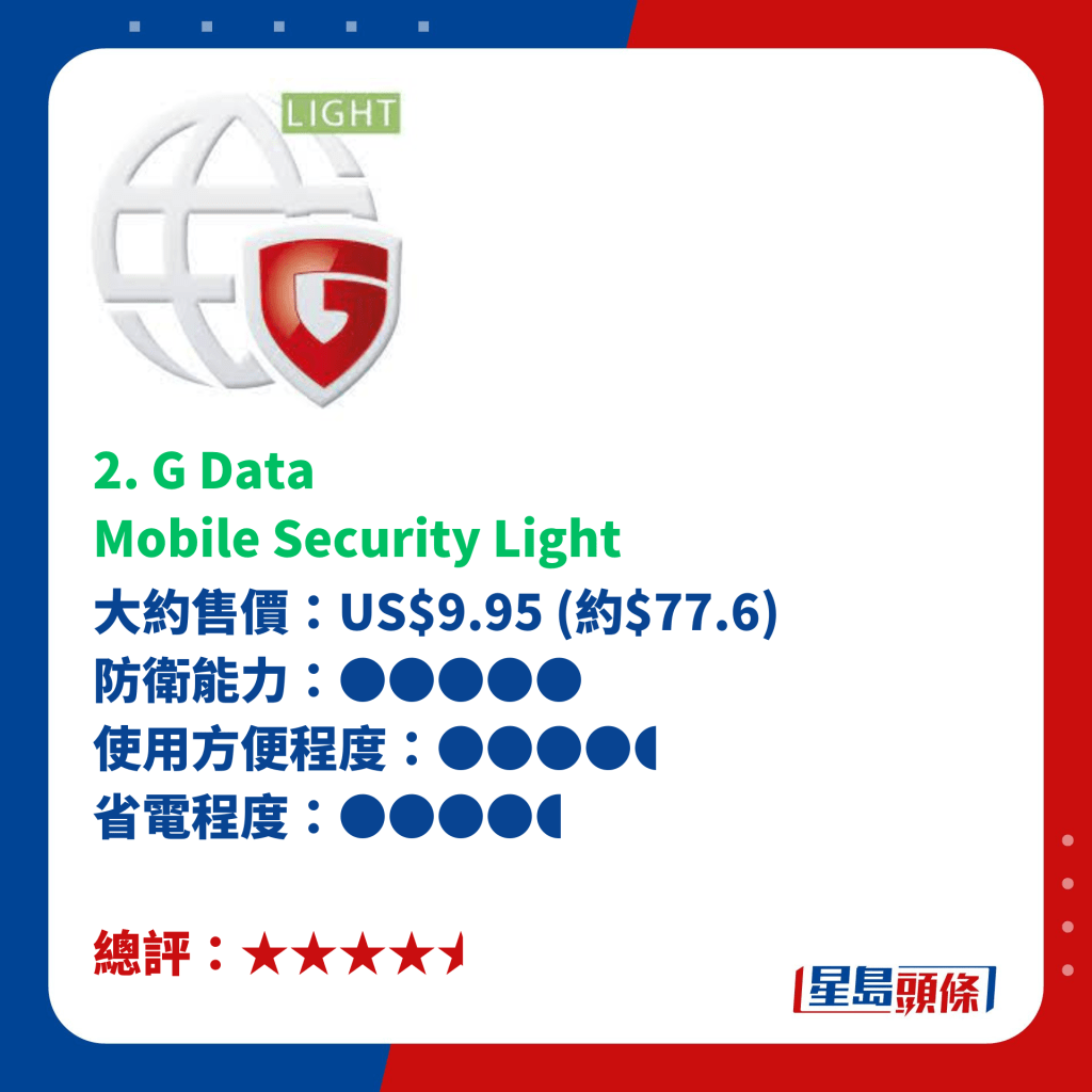 2. G Data  Mobile Security Light