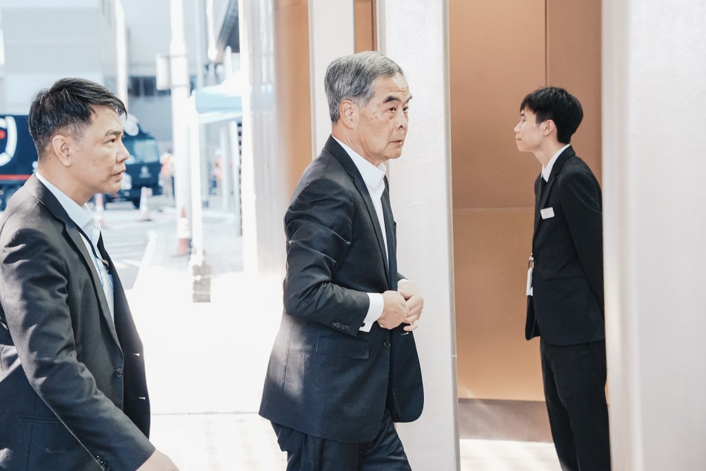 全國政協副主席梁振英。汪旭峰攝 全國政協副主席梁振英。汪旭峰攝