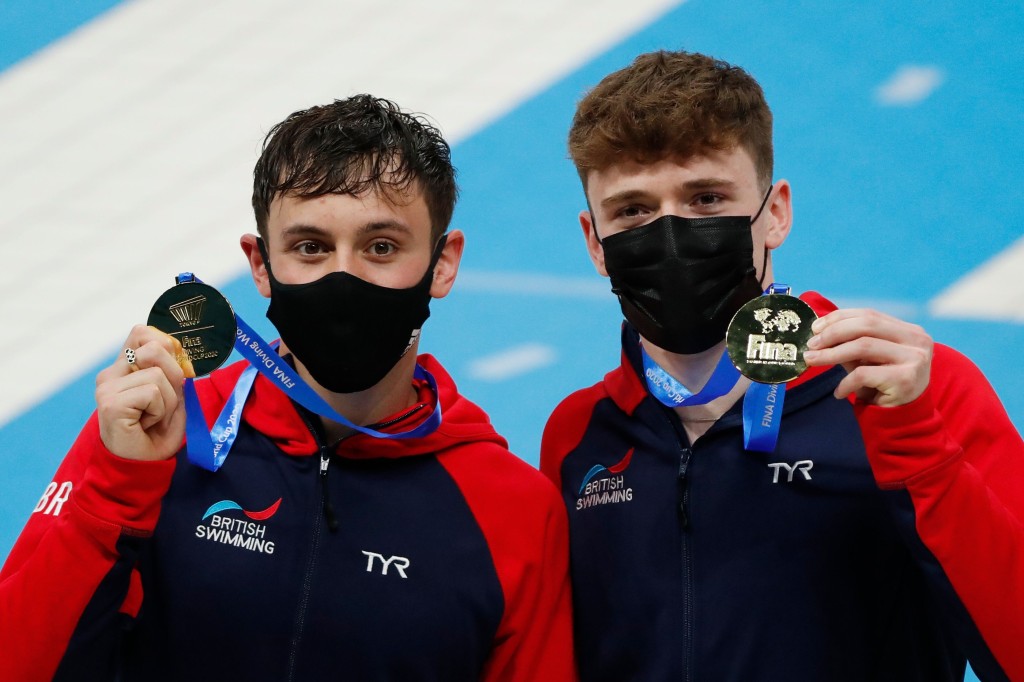戴利（左）去年在東京第四次參戰奧運，終在男子雙人十米台拿下自己第一面奧運金牌。