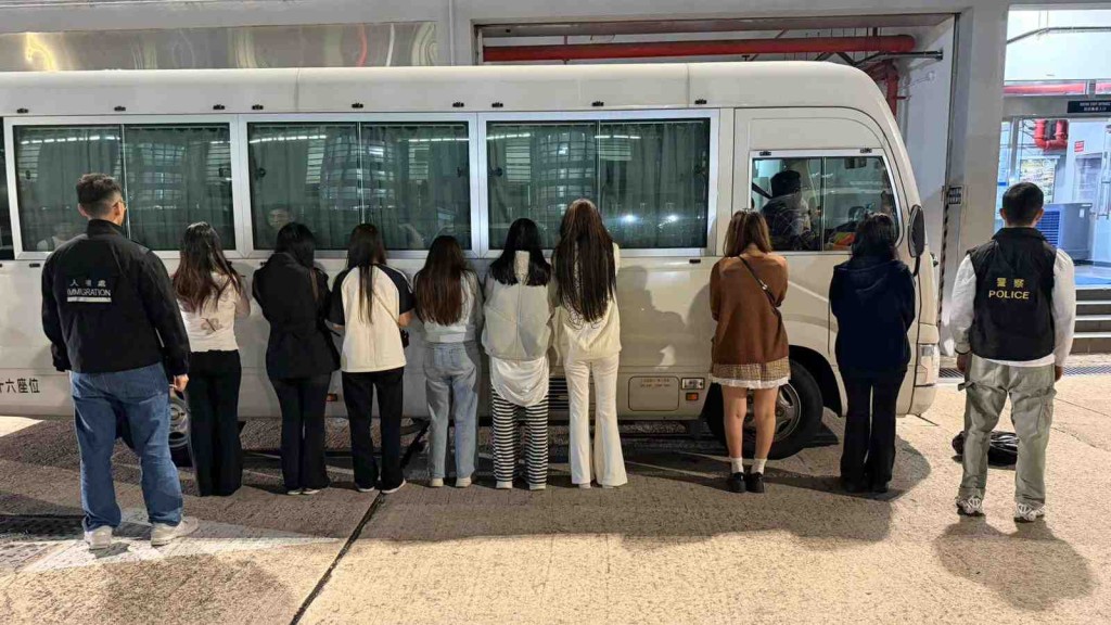 警方聯同入境處油麻地掃黃 拘捕24人。警方圖片