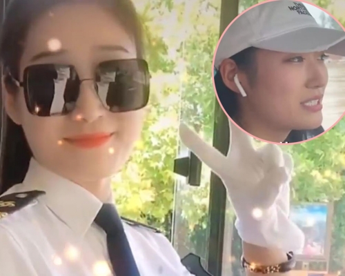 河南衛輝95後美女司機開巴士轉移受困近百人。