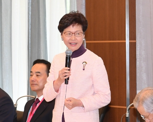 林鄭月娥指,當局是基於法律去處理簽證申請。政府新聞處圖片