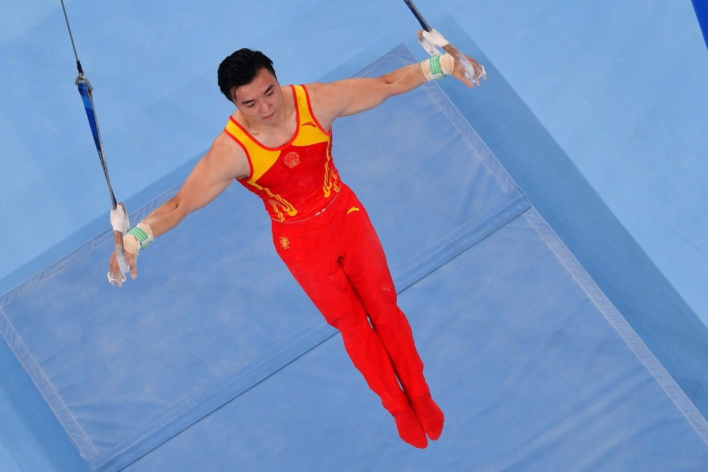 劉洋奪得男子吊環冠軍。新華社圖片