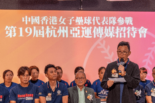 黃俊昌會長希望各亞運隊員及教練繼續努力備戰，亦請市民為他們參戰亞運打氣加油。