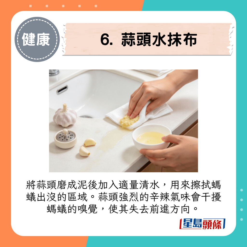 6. 蒜头水抹布