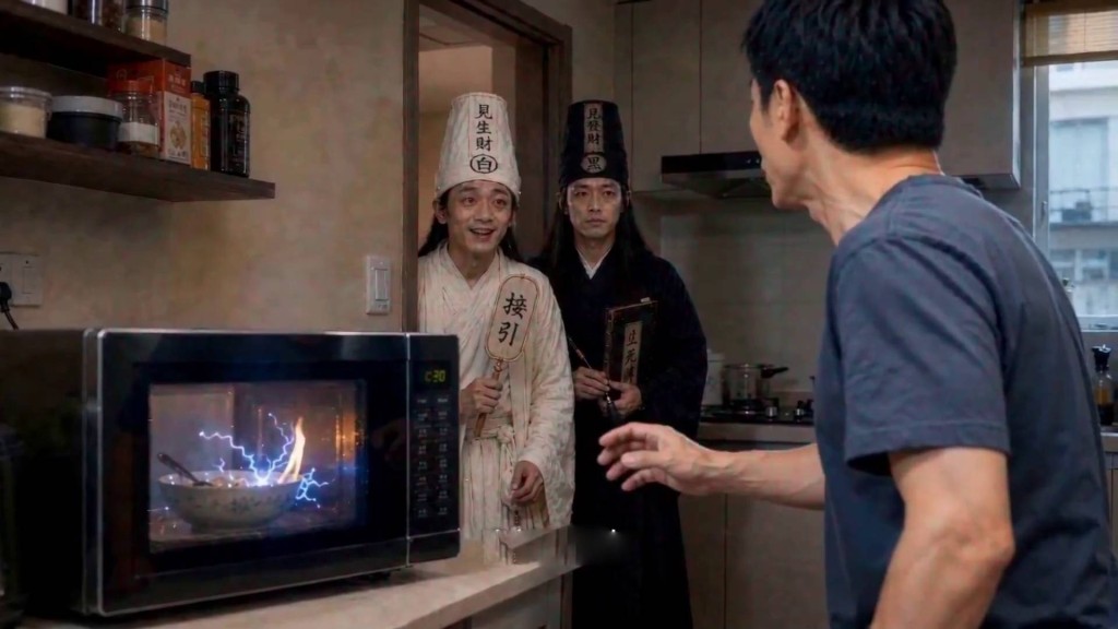 天津消防AI短剧爆红，黑白无常“接人变救人”，幽默拆解5大火灾禁忌。 天津消防