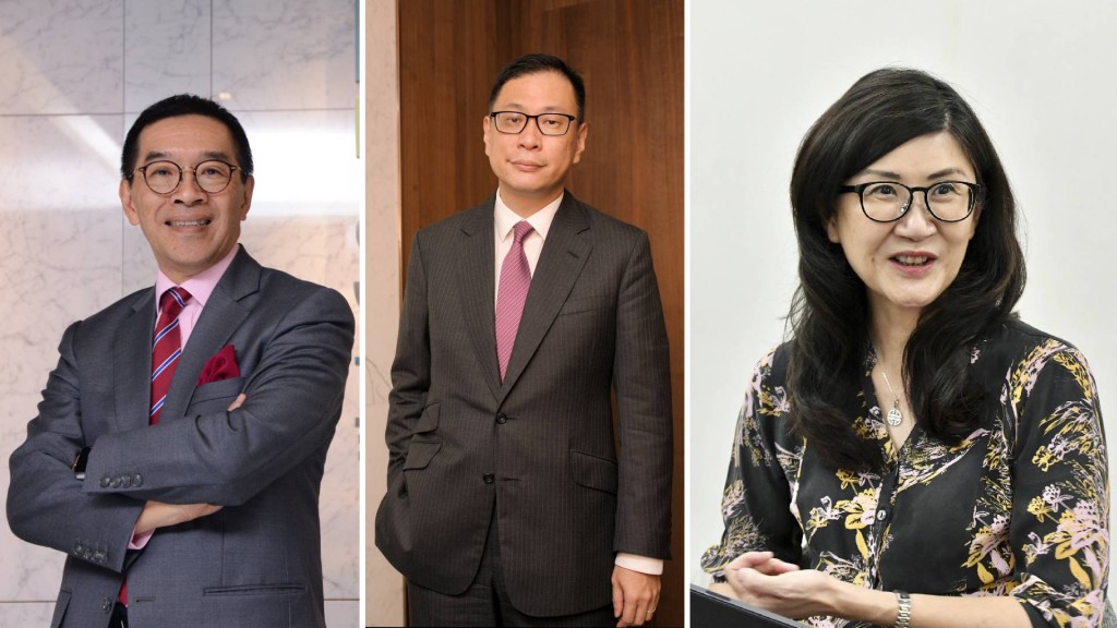 政府今日(23日)宣布,行政長官已委任唐家成(左)及再度委任杜淦堃資深大律師(中)和彭韻僖(右)為司法人員推薦委員會委員,任期由2023年7月1日起至2025年6月30日止。
