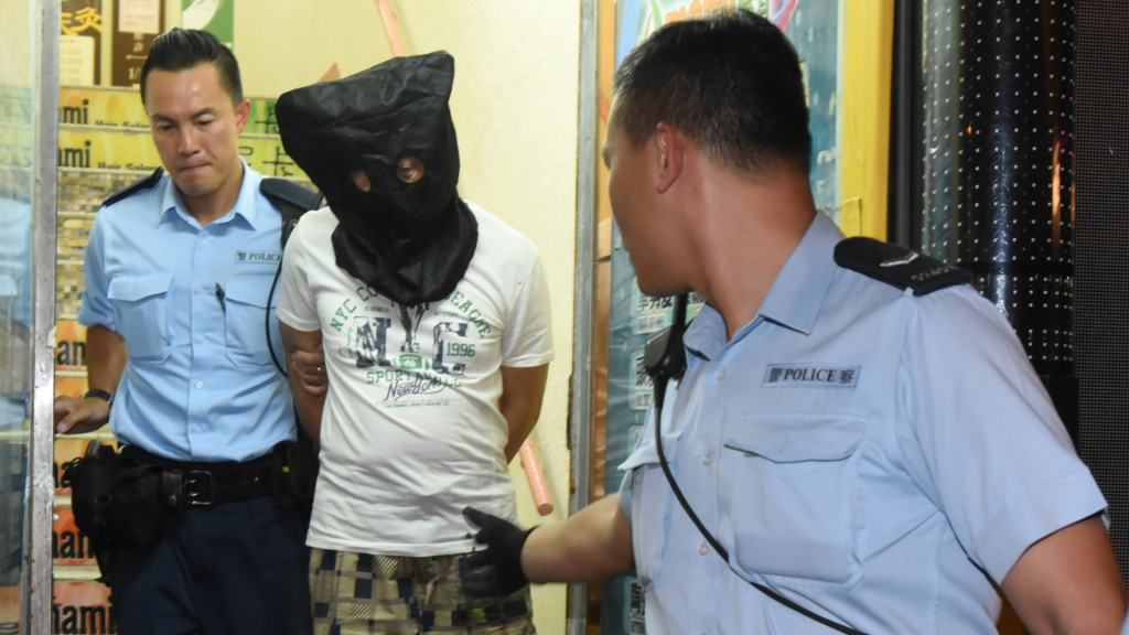 被告當日被捕情況。資料圖片