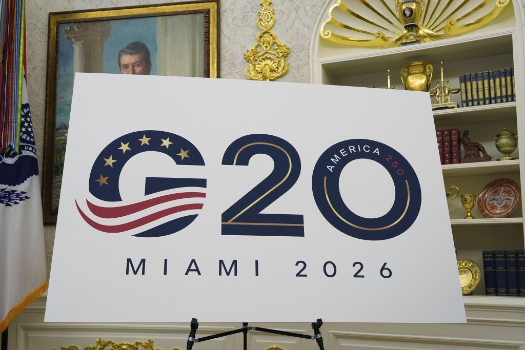 G20峰會將於2026年12月舉行。美聯社