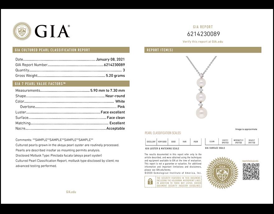 GIA 7 Pearl Value Factors（GIA珍珠评估七要素）正可为大众提供多一个珍珠报告的选择。