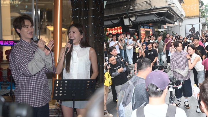 吳若希拖胡鴻鈞跑足全日宣傳廣州演唱會  Busking被樂迷重重包圍