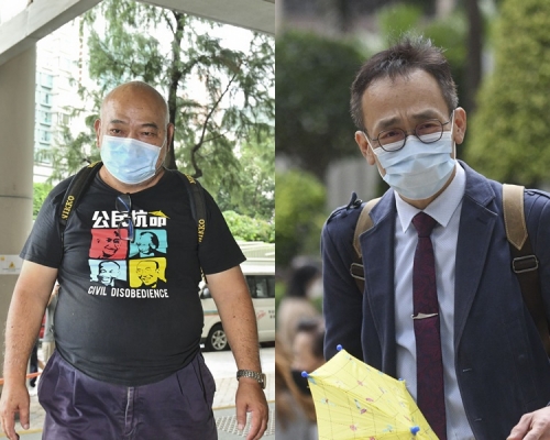 曾健成(左)和徐子見(右)將承認煽惑他人明知而參與未經批准集結罪。資料圖片
