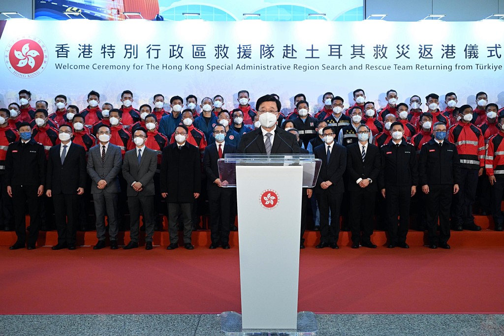 行政長官李家超讚揚團隊表現專業。資料圖片 行政長官李家超讚揚團隊表現專業。資料圖片