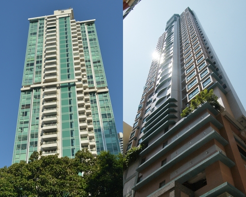 翠麗軒(左)及順景雅庭(右)。 資料圖片