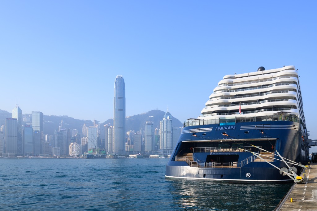 Luminara 自去年12月於新加坡啟航展開亞太地區航程後首次抵港。旅發局提供