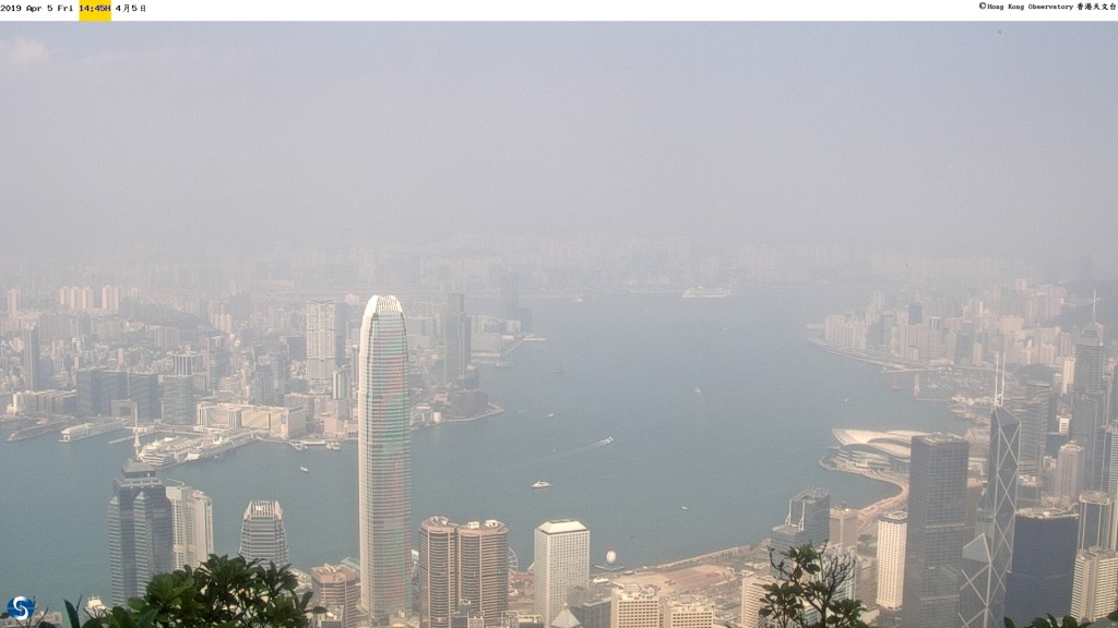 太平山(望向東面)。天文台圖片