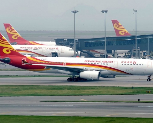 香港航空多架飛往日本東京成田機場的客機有零件遺失。資料圖片