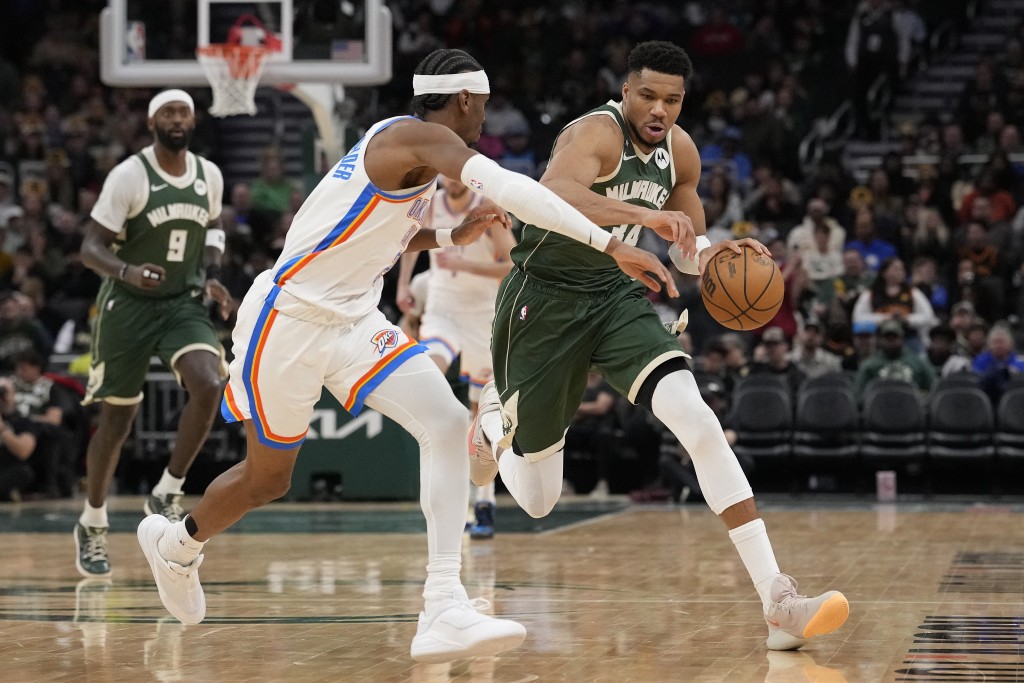 周三NBA上演MVP大戰,SGA撼字母哥。AFP 周三NBA上演MVP大戰,SGA撼字母哥。AFP