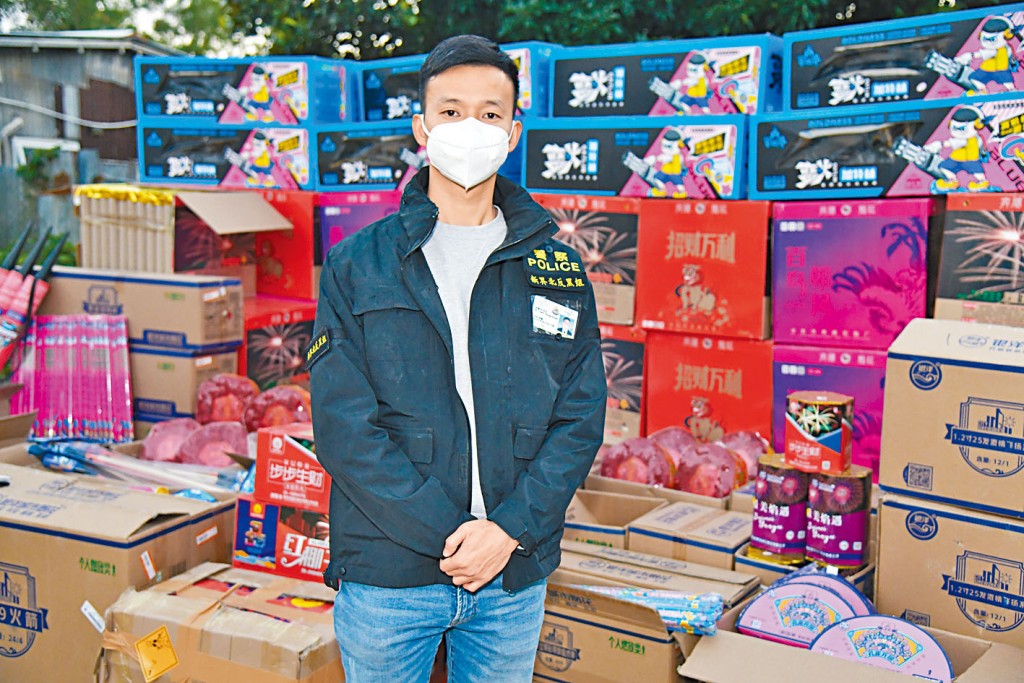 警方新界北總區反三合會行動組高級督察陳養泉講述案情。