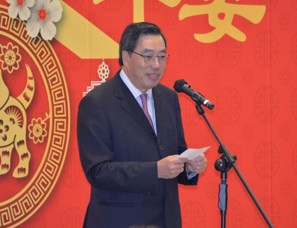 梁君彥在午宴上致辭。