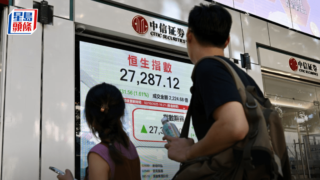 恒指大升431點 逾4年首企穩兩萬七 科技及晶片股領漲 專家料有力試28000｜港股收市